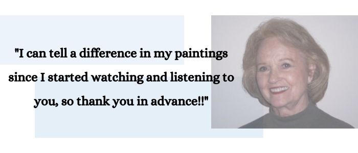 quote of how my painting lessons are helping